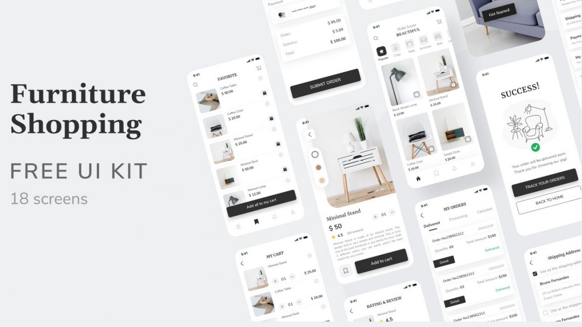 Free Furniture Store App UI Roomie Figma Design Figma Template