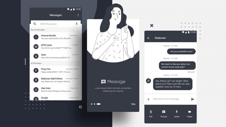 Free Android Messaging App Figma Template Free Figma Template
