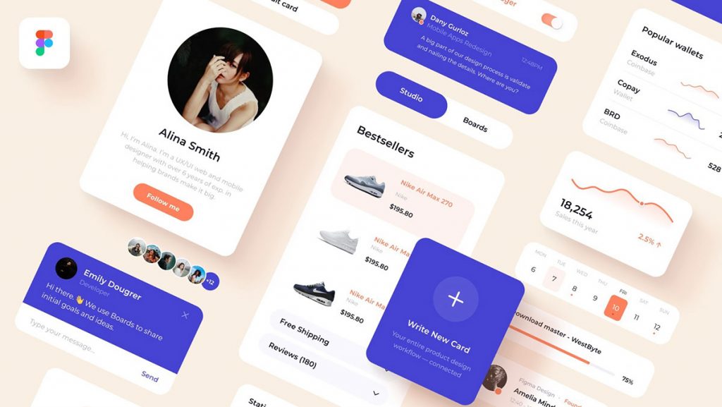 Free App User Interface Elements Figma File - Free Figma Template