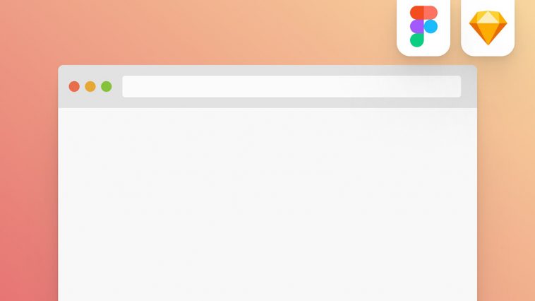 Free Browser Mockup Flat UI Fig and Sketch Files - Free Figma Template