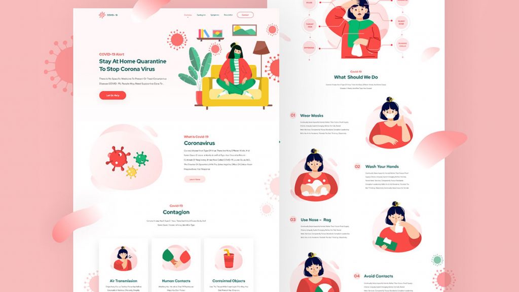 Coronavirus Covid 19 Figma Landing Page