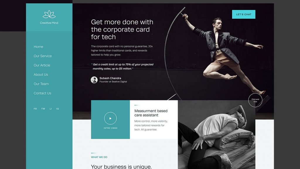 Creative Mind Exploration Homepage Concept Figma Template