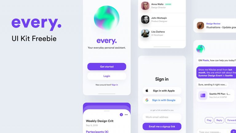 Free Daily Routine Figma Mobile App UI Kit - Free Figma Template
