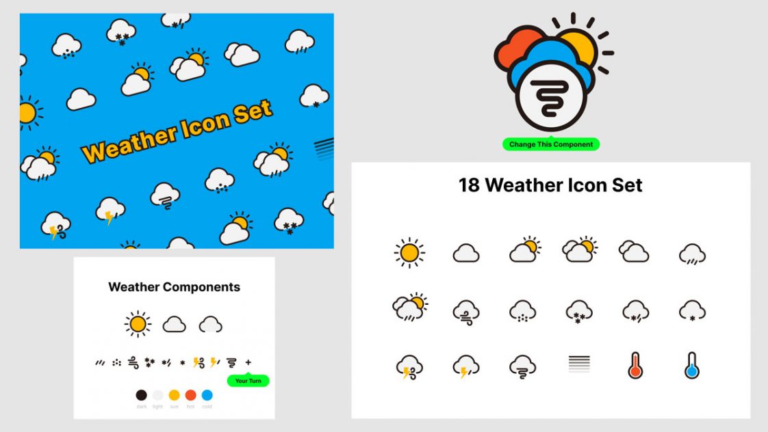 Free Glass Weather Icons Figma file - Free Figma Templates