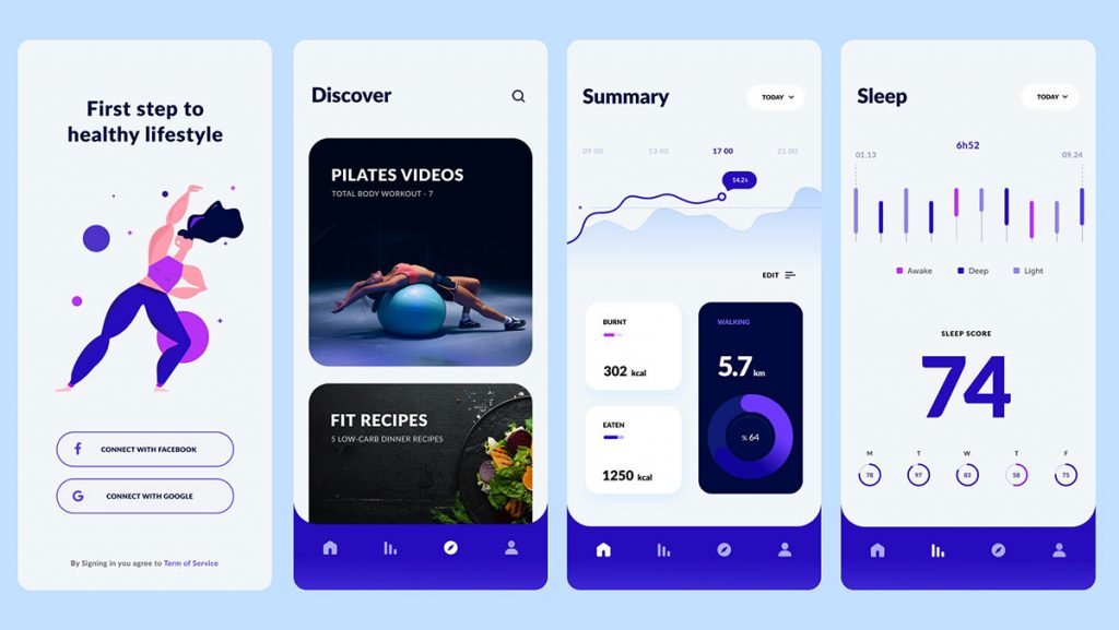 Figma Template: Lifestyle and Health App Design