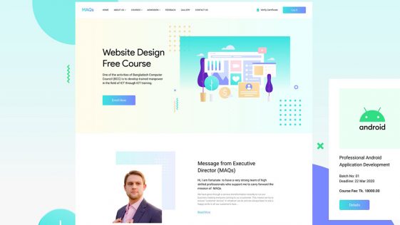 Free Free Education And Online Course Figma Website Template - Figma ...