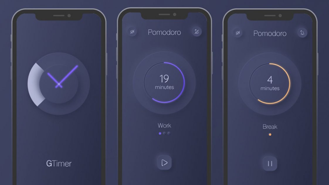 Free Pomodoro Timer with Figma Neumorphism UI Template - Free Figma ...