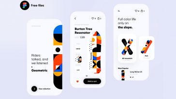 fREE Snowboarding App Figma Template
