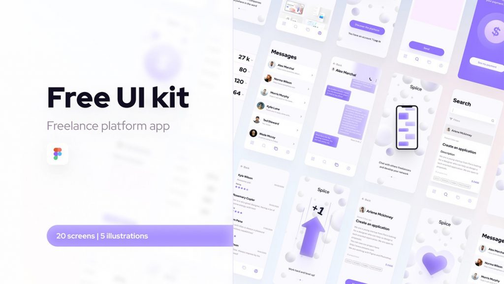 Freelance Platform App Figma UI Kit