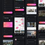 Free Figma travel UI kit dark