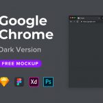 Google Chrome mockup dark version