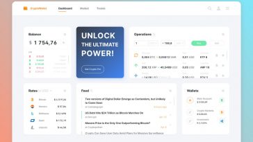 Cryptocurrency Market Figma Dashboard Template