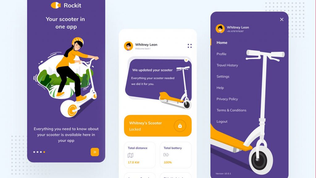 E-Scooter Dashboard Concept App in Figma