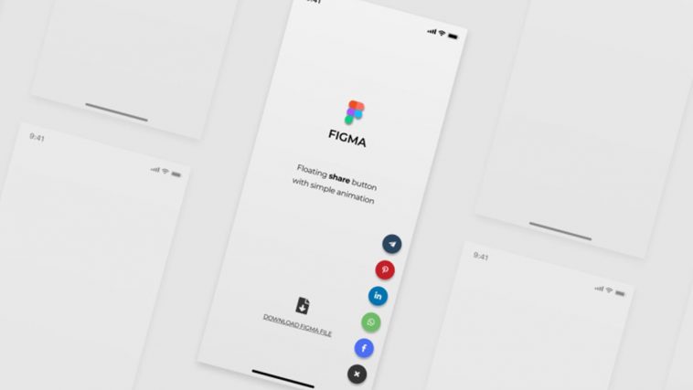 Free Floating Share Buttons Figma File