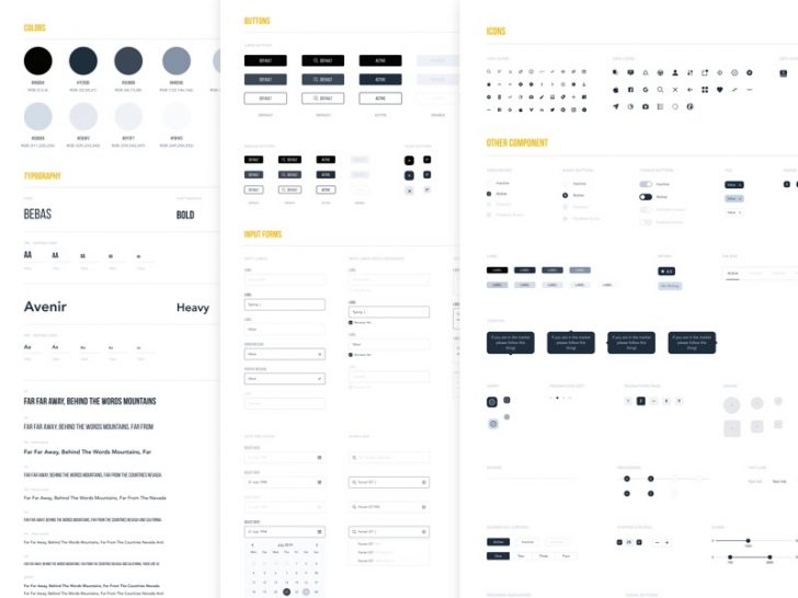 Free Wireframe Style Guide Figma Template - Free Figma Template