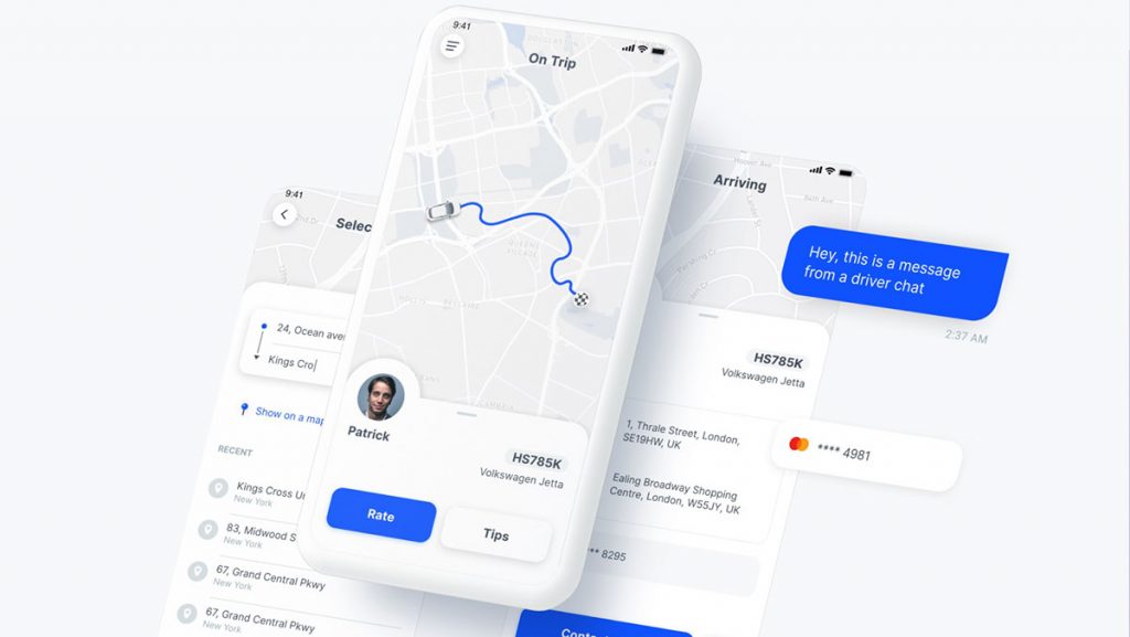 Figma Taxi App UI Kits