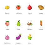 Free Fruits and Vegetable Icons