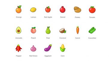 Free Fruits and Vegetable Icons