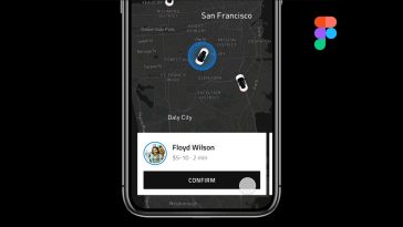Free Taxi App Map Interaction Figma File