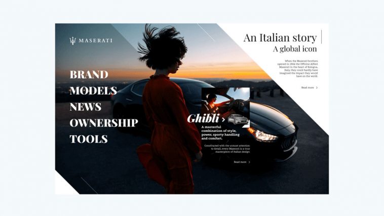 Maserati Figma Web Animation Template