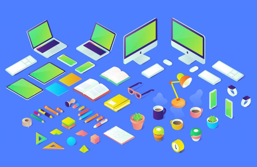 40 Free Isometric Illustrations