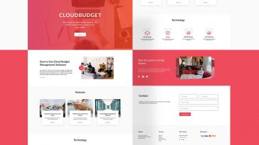 Cloud Budget - Business Landing Page Figma