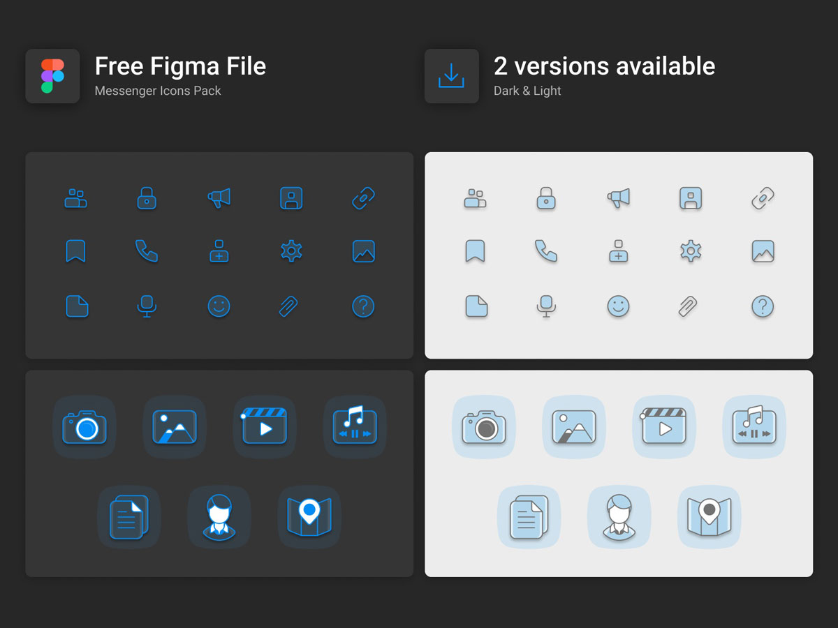 Free Dark and Light Figma Icons - Free Figma Template s