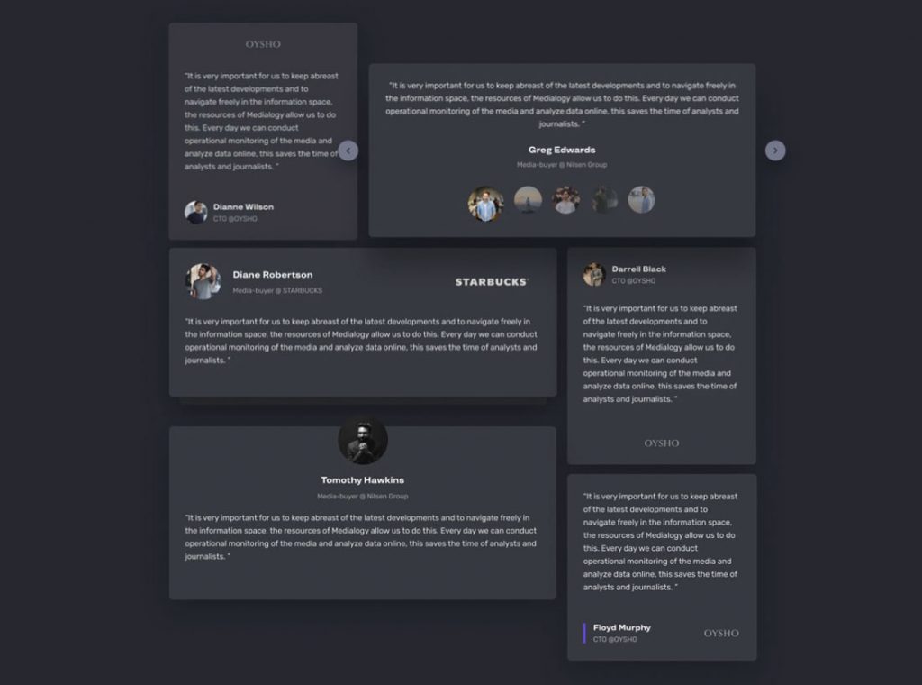 Figma Testimonials Template and Animation