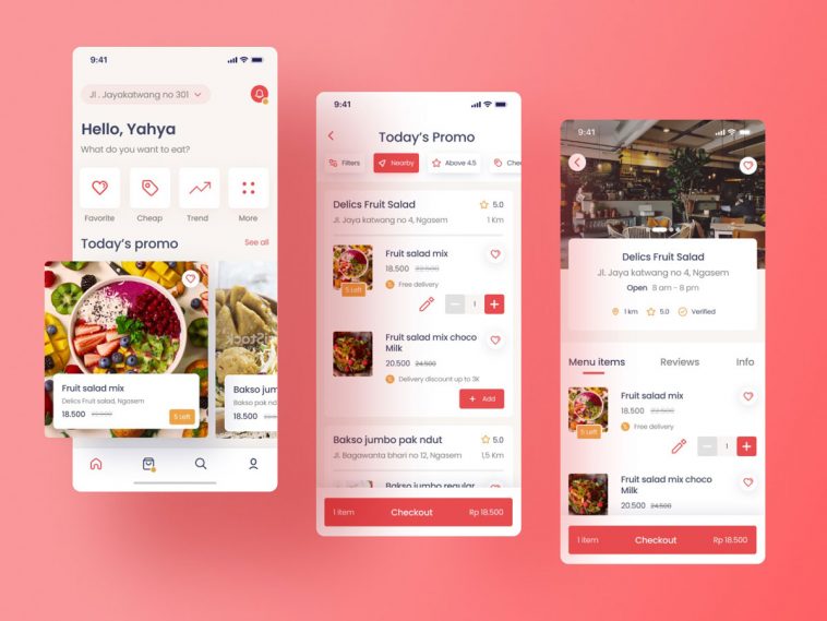 Figma Food Delivery App UI Kit Template