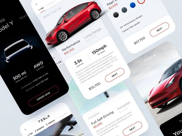 Free Car Customizer App Figma UI Kit