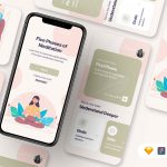 Meditation App UI Free Figma Template