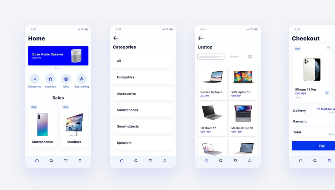 Free Tech Marketplace Figma UI kit - Free Figma Template