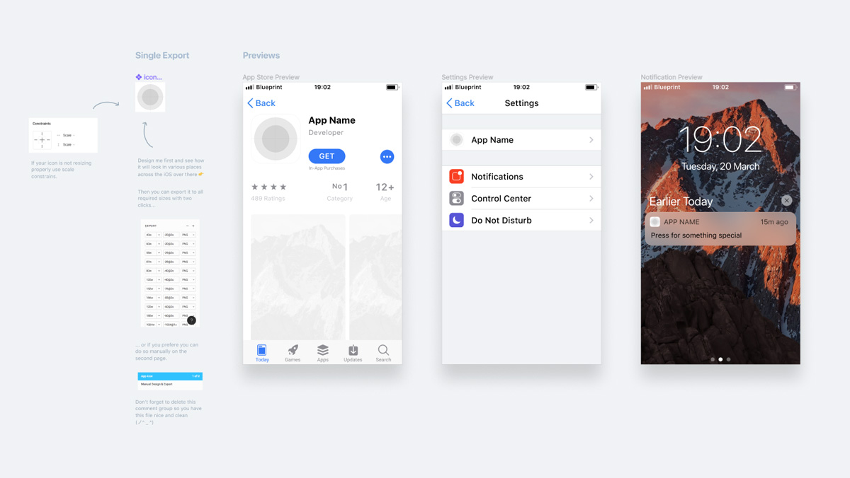 Free iOS App icon Free Template Figma - Free Figma Template s