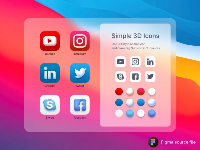 Free Big Sur Icons Styling with Figma Source file