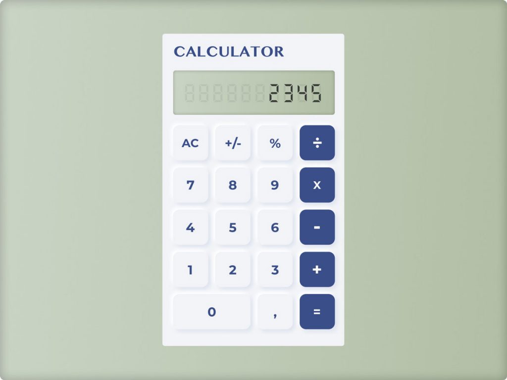 Neumorphic Style Figma Calculator