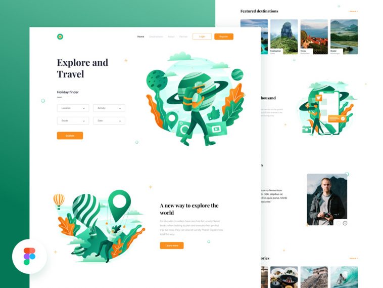 Free Tour and Travel Figma Website Template