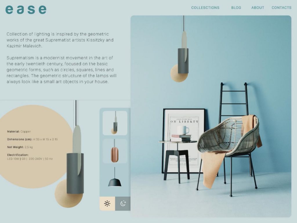 Figma Lamp Online Shop Template