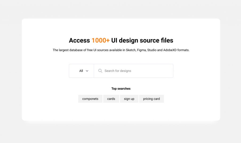 Search Header UI Design Figma