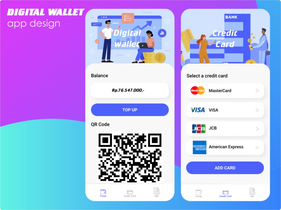 Figma Digital Wallet Mobile Concept Template - Free Figma Template