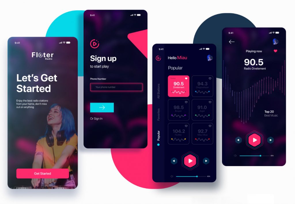 Figma Radio Player App Concept Template