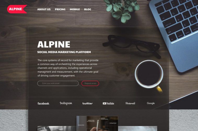 Free Alpine Figma Website Template