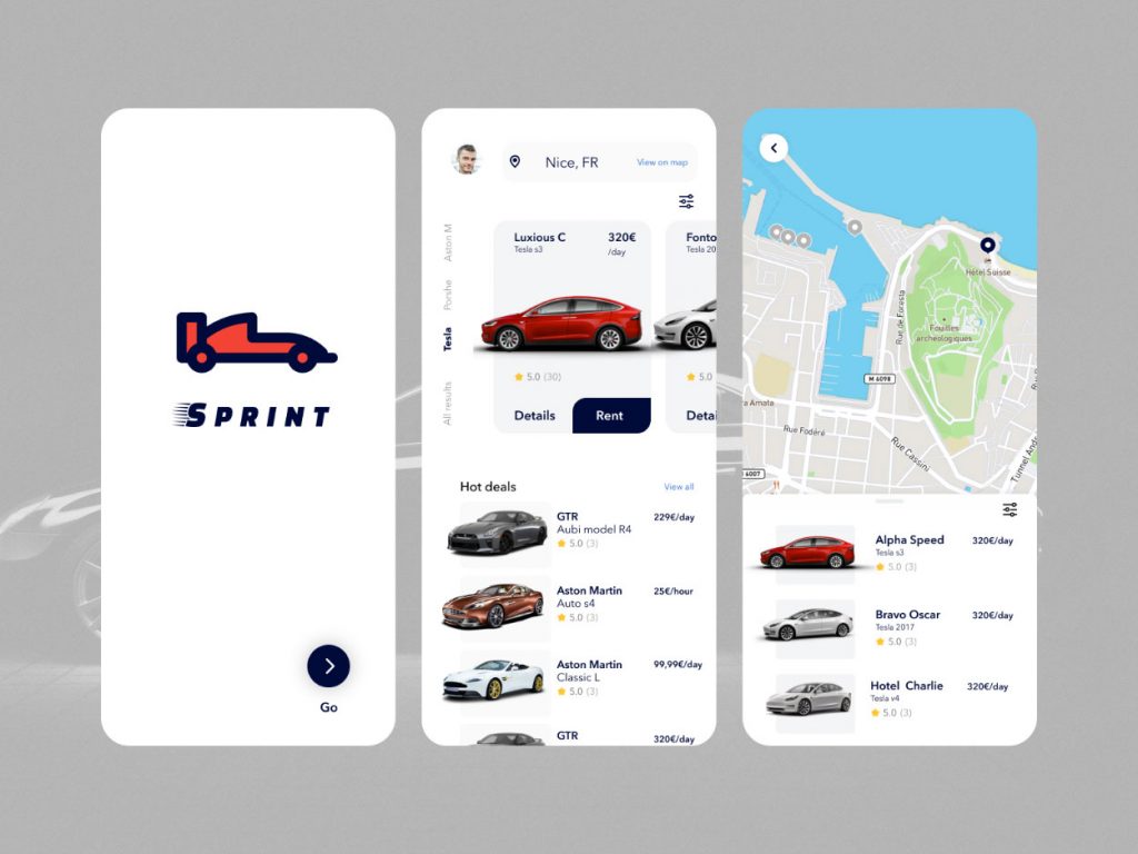 Car Rental App Figma Template
