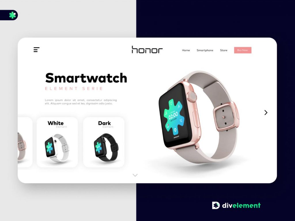 Smartwatch eCommerce Store Figma Website Concept