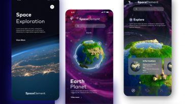 Space Exploration Mobile App Figma Concept