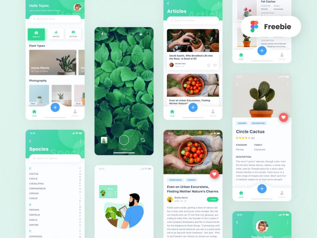 Plant App UI Design Figma Template