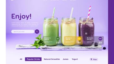 Free Smoothie Concept Page Figma Template