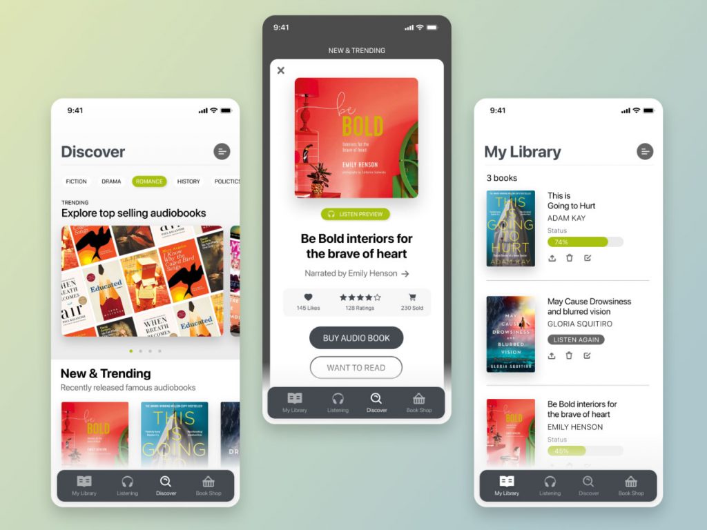 Audiobook Mobile App Figma Template