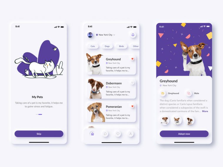 Pet Adoption Mobile App Figma Template