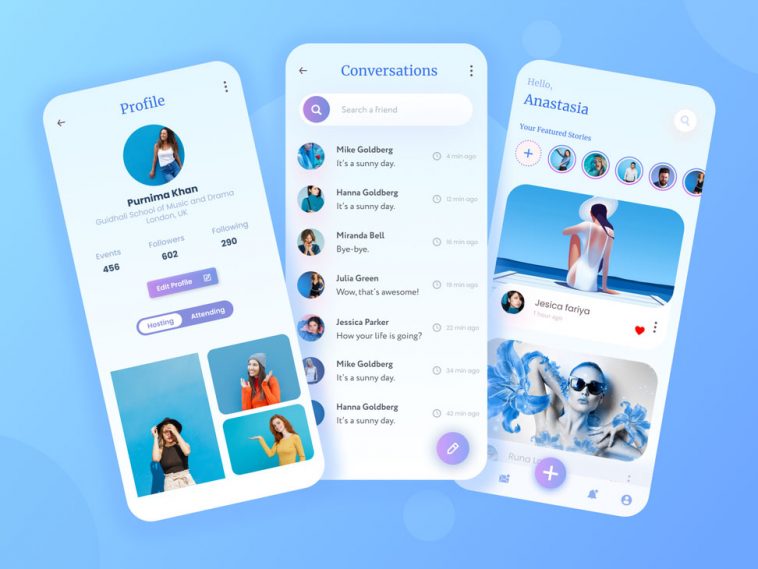 Snapchat App Figma Redesign Template
