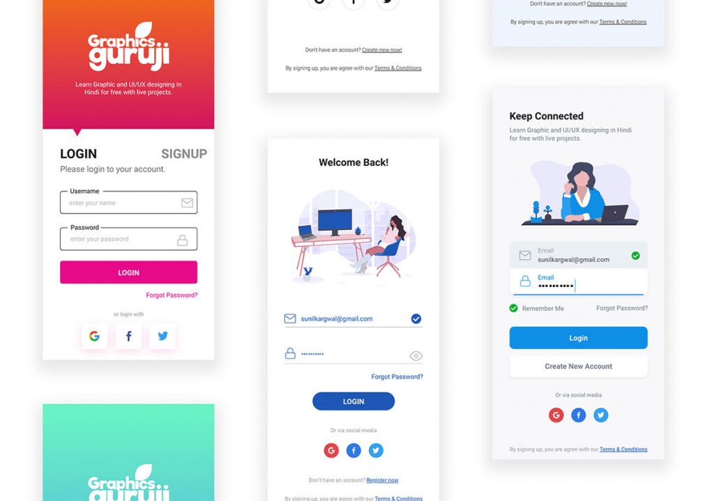 Free Figma App Login Screen Templates